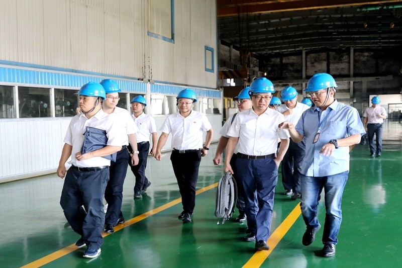 2020年9月8日,时任商务部亚洲司副司长杨伟群、马来西亚驻华使馆公使施志光莅临8868体育首页登录对马来西亚项目进行调研